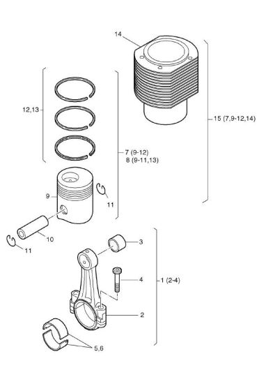 Piston, Conrod, Cylinder Assembly