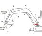 Pin (Position 1) for Kubota KX36-3, KX019-4,  KX41-3 Mini Excavators