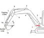 Pin (Position 1) for Kubota KX61-3, KX71-3 Mini Excavator - Replaces RG248 67550