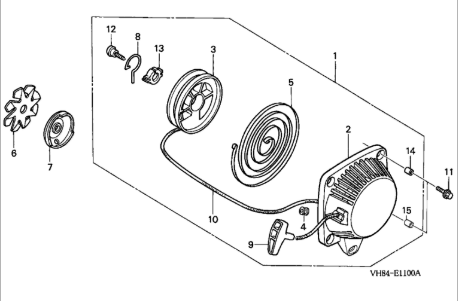 Recoil Starter for Honda HHT31S Brushcutter