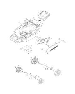 Deck & Wheel Assembly for Makita