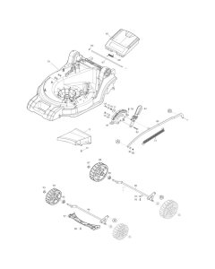 Deck & Wheel Assembly for Makita