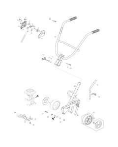 Handle Assembly for Makita BUK360 Cultivator