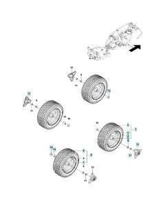 Wheel Assembly for Husqvarna R 112iC