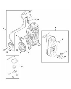 Muffler Assembly for Stihl BR800 Blower