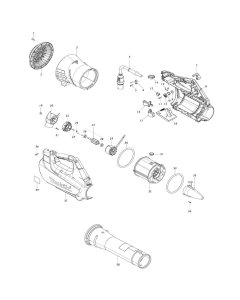 Makita UB001C Blower Assembly