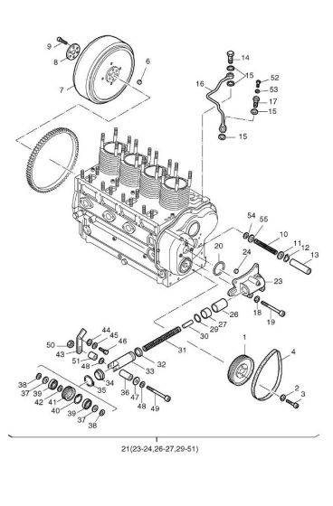 Pulley, Flywheel Assembly