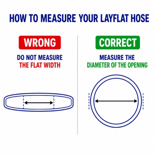 How to measure layflat hose
