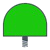 Green High Profile Single Bolt Beacon